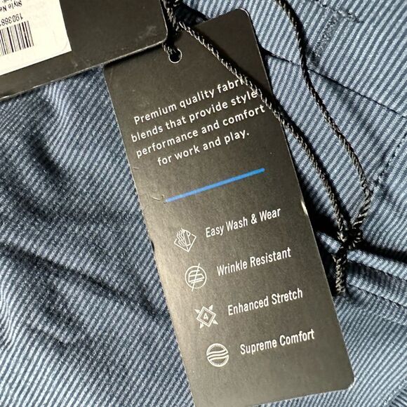 NWT Travis Mathew Men’s Carlsbad Blue Micro Stripe Golf Shorts - Size 42 - Picture 7 of 10